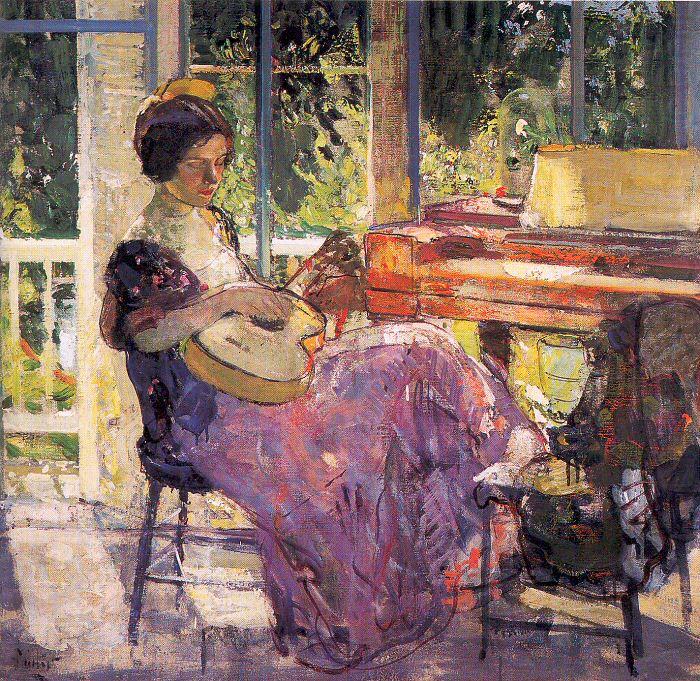 Miller, Richard Emil Girl with Guitar china oil painting image